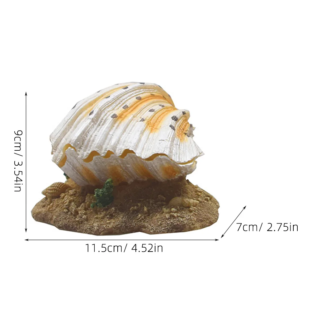 

Resin Aeration Shell Aquarium Decoration Fish Tank Decor Ornaments Air Pump Small Size Ideal for Tanks Ponds Garden Desktop Pet