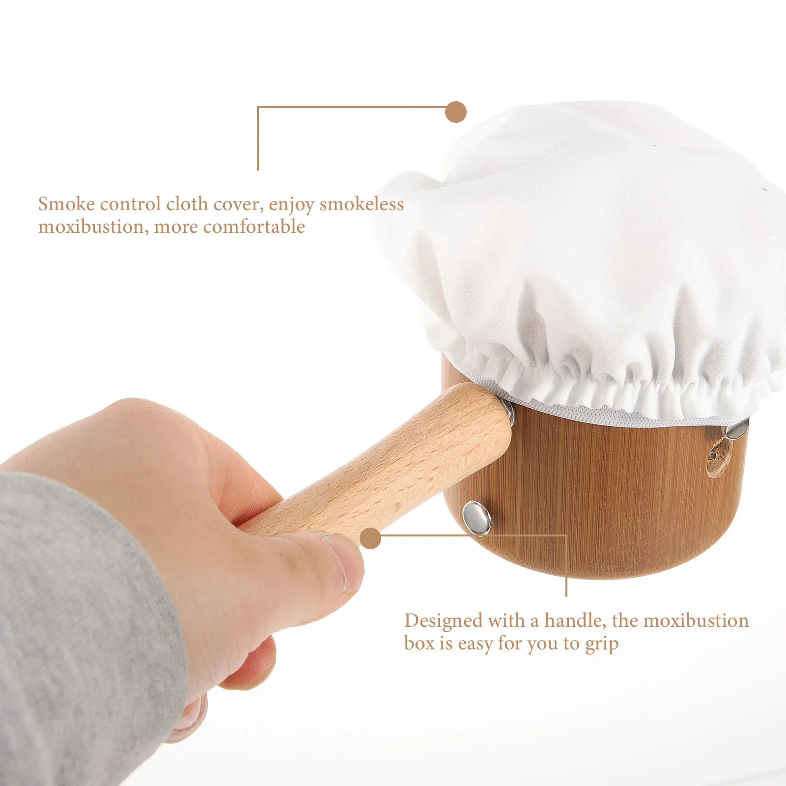 1 مجموعة باليد الكى صندوق خشب متين Moxa عصا حرق الحال بالنسبة العلاج بالوخز بالإبر دائم شبكة من الاستانلس استيل Moxa #1