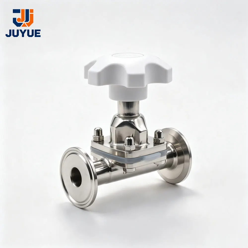25.4/34/50.5mm Sanitary Diaphragm Valve, SS316L Stainless Steel, 1.5