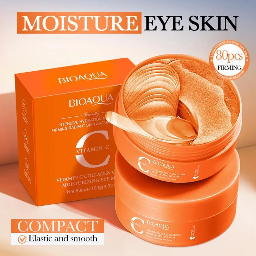 

Vitamin C Collagen Eye Mask For Brightening & Hydrating Under Eye Patches For Dark Circles, Puffiness, Fine Lines