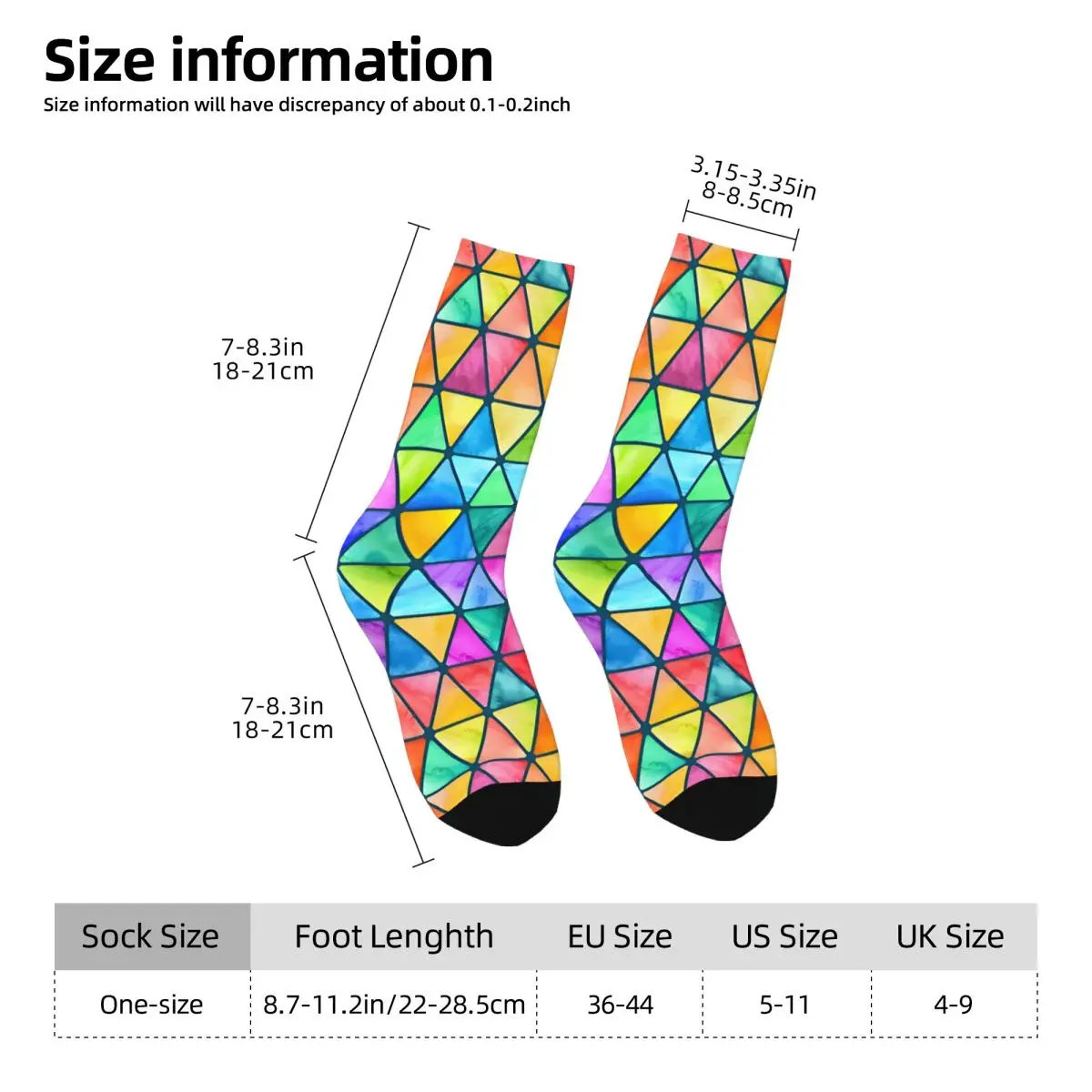 Colorful Diamond Grid Unisex Winter Socks Running Happy Socks Street Style Crazy Sock