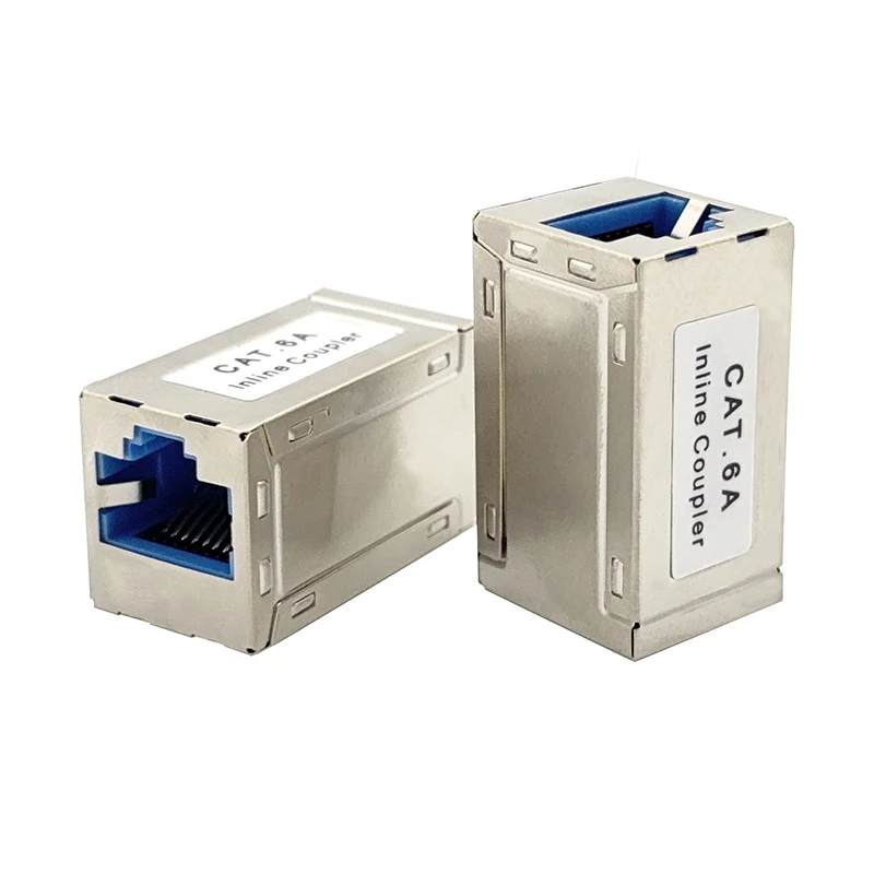 10PCS Sixteen-category shielded crossover network 8P8C straight-through connector for RJ45 network cable extender connector