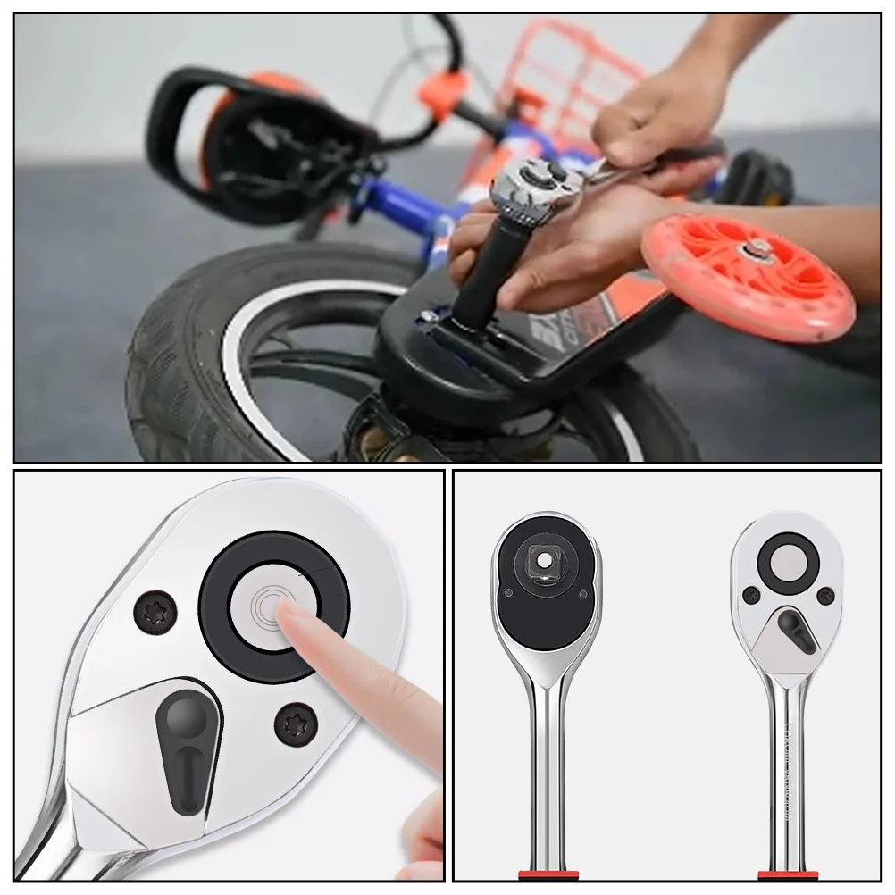 

Ratchet Wrench Premium Steel Durable Practical Repair Spanner Multi-Function Handy Tool for Auto Repair Tight Spots