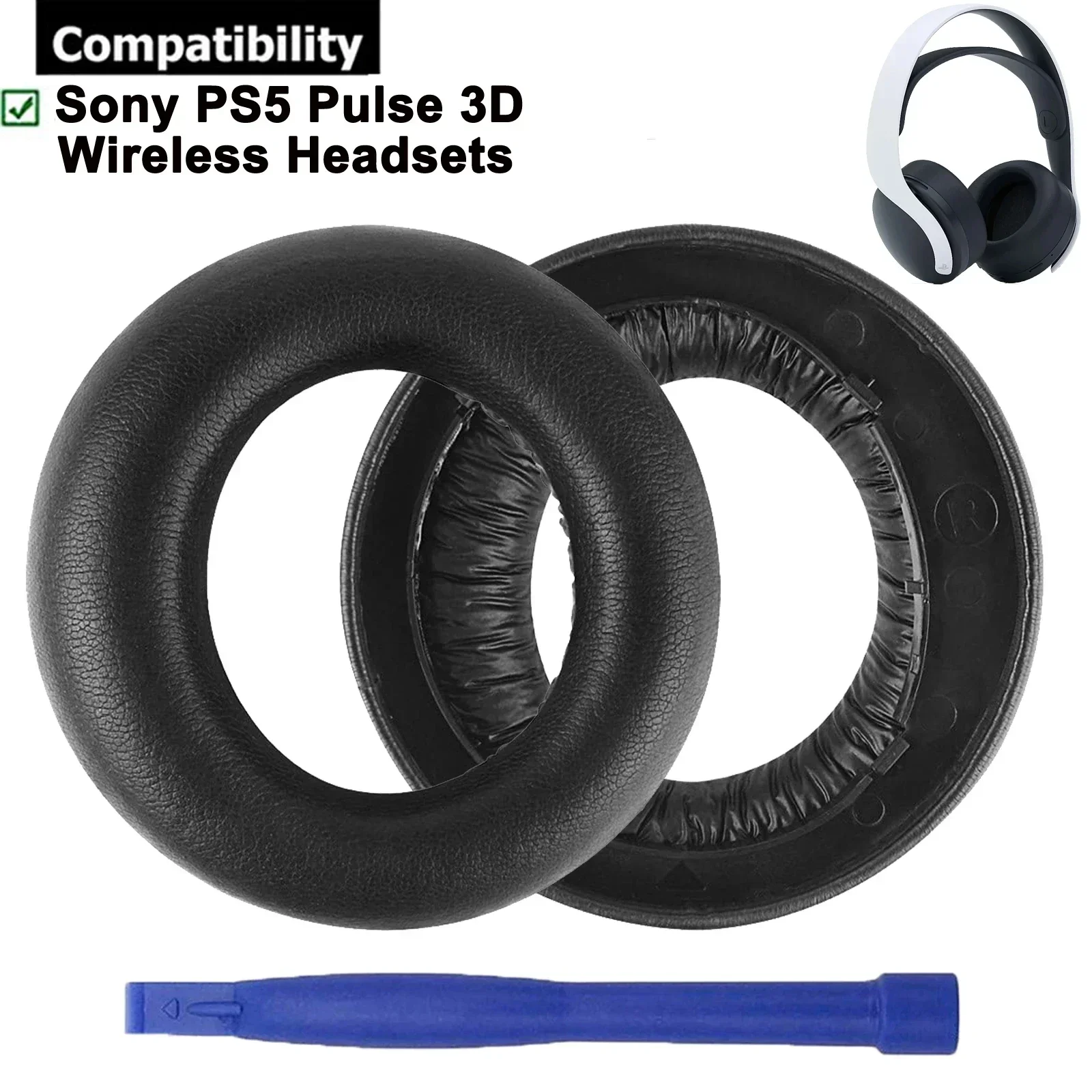 

Ear Pads For Sony ps5 Wireless PULSE 3D Headset Replacement Earpads Ear Cushions Ear Cover Black Headphones Repair