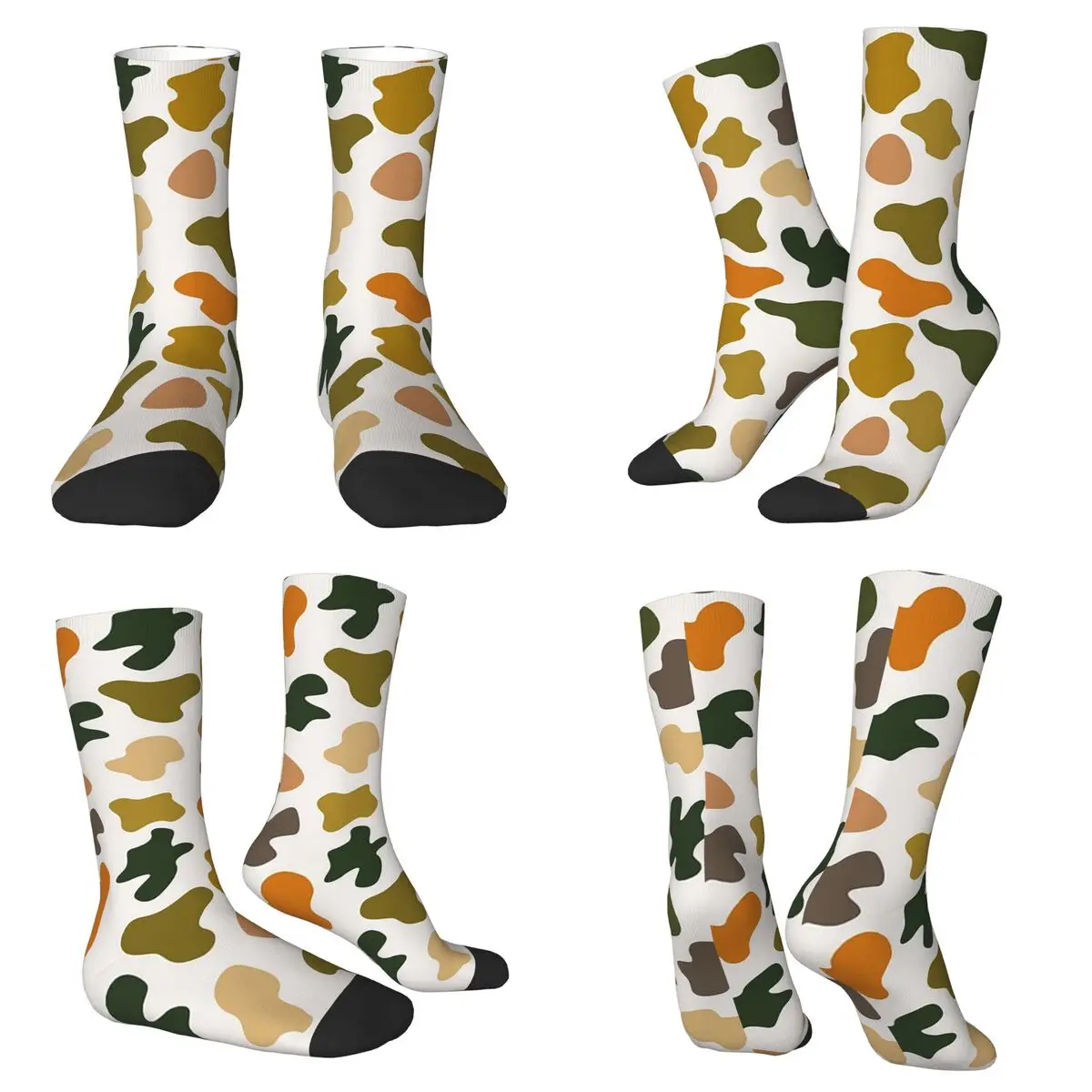 

Camo Classic Earth Toned Pattern Socks Harajuku High Quality Stockings All Season Long Socks for Unisex Valentine's Day Gifts