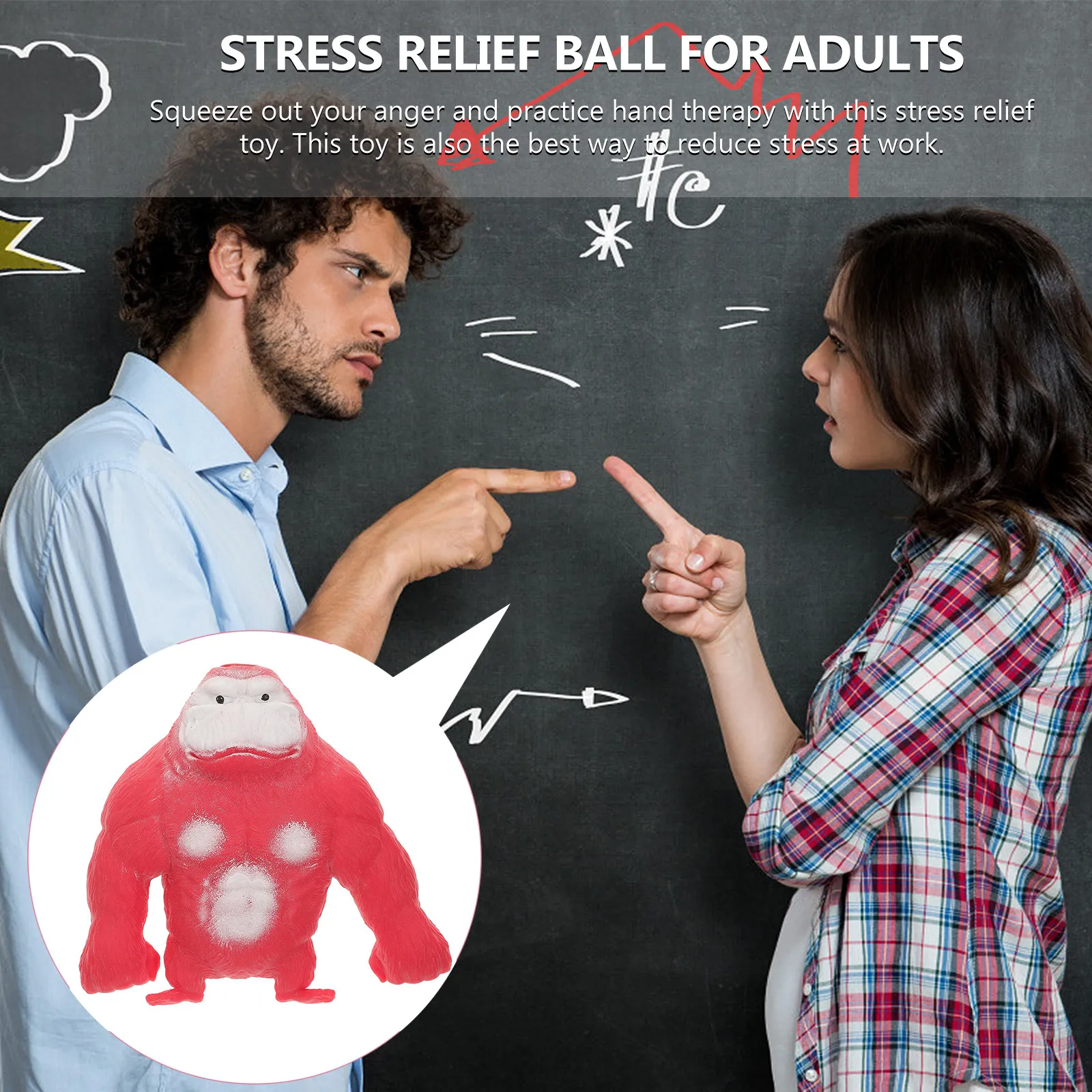 

Антистрессовая игрушка-горилла из TPR для снятия тревоги, гладкая, мягкая, легкая, веселая, сенсорная, для взрослых