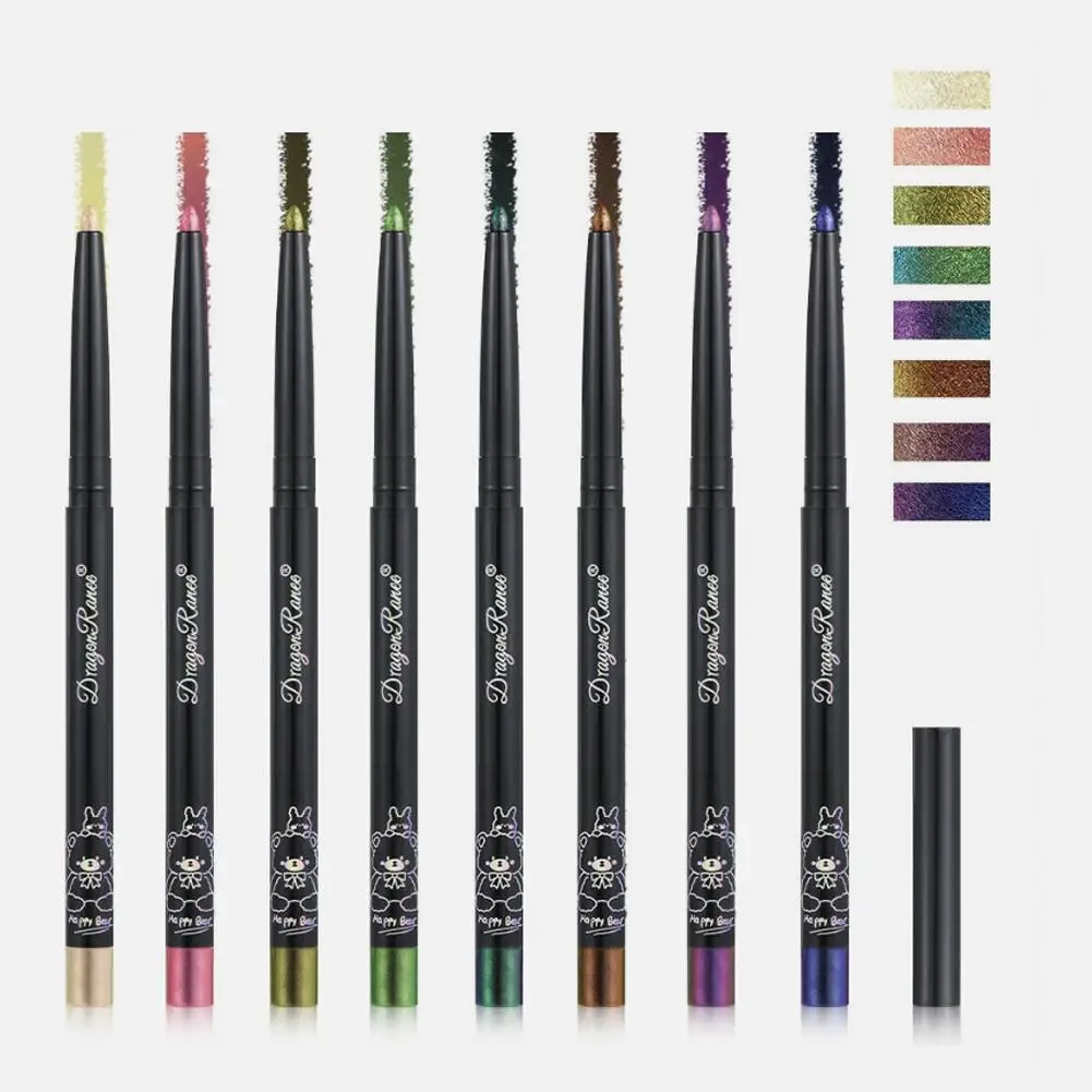 글리터 오로라 아이라이너 펜 멀티 크롬 아이라이너 지속적인 반짝임 메탈릭 아이섀도우 라잉 실크웜 그린 퍼플 메이크업 피그먼트