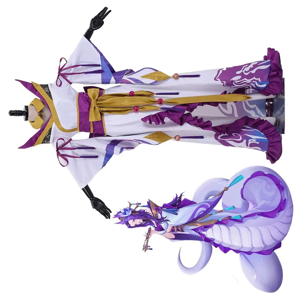 

Game LOL Cassiopeia Du Couteau Cosplay Spirit Blossom Costume The Snake the Serpent's Embrace Queen Dress For Women Halloween