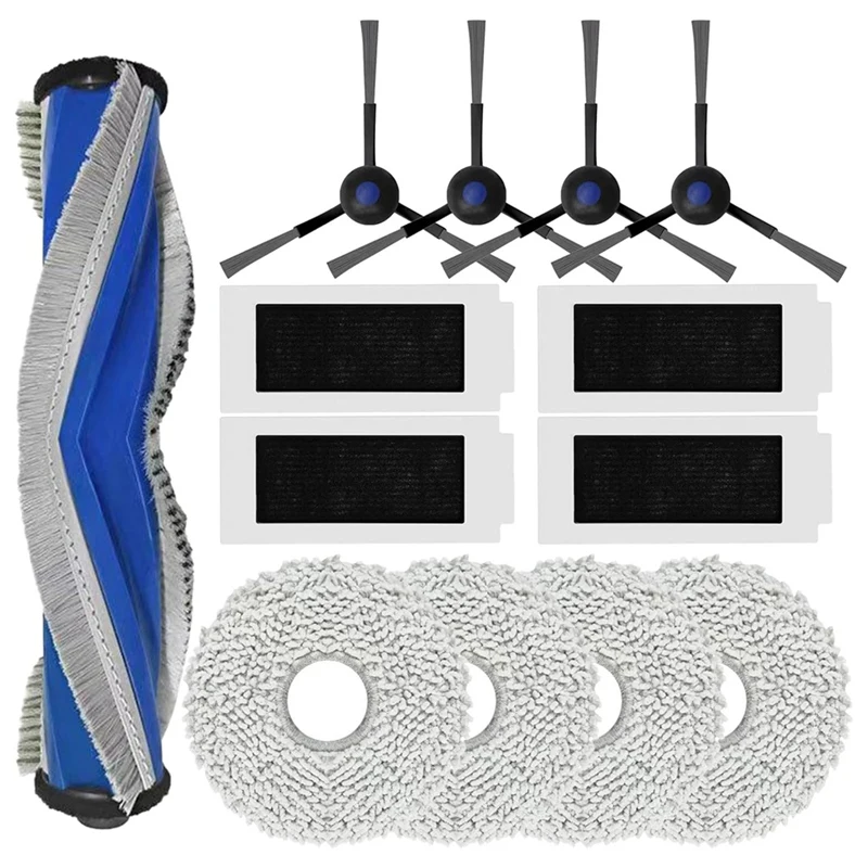 【Berserkk】For Yeedi M12 PRO + جهاز آلي لتنظيف الأتربة فرشاة جانبية دوارة مرشحات Hepa طقم ملحقات استبدال وسادة الممسحة