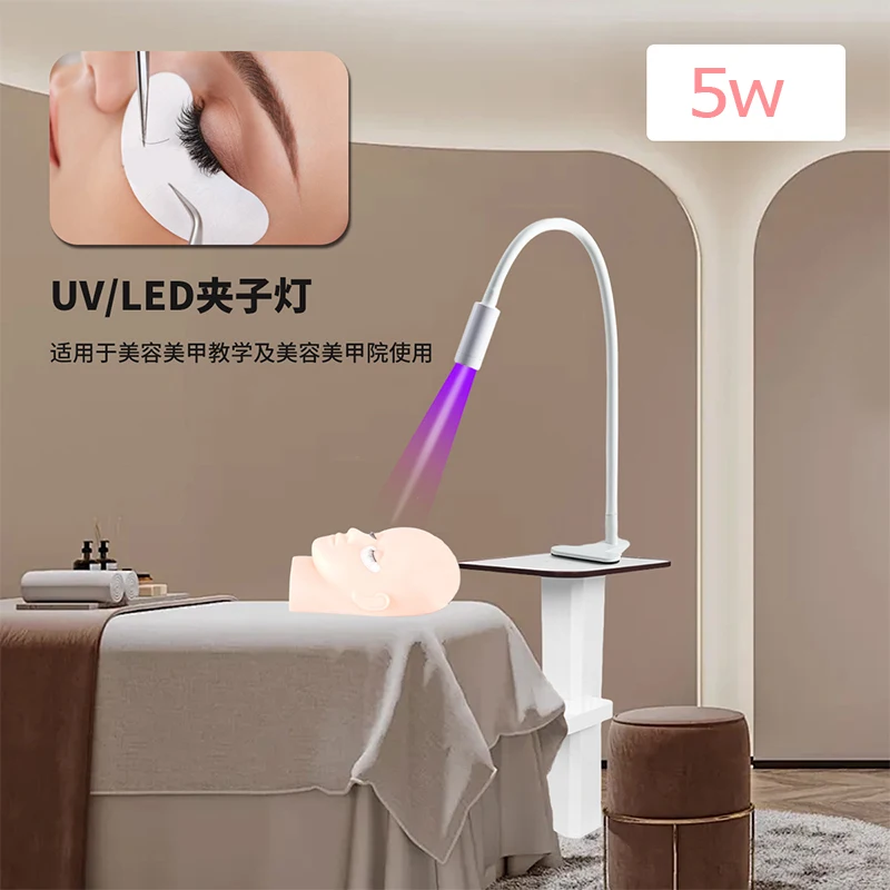 5 W/10 W Wimpern-UV-Lampe, Wellenlänge 395 nm–400 nm, UV-LED-Licht, Wimpernverlängerungskleber, in 1 Sekunden ausgehärtete 10 W UV-Lampe mit Fußpedal