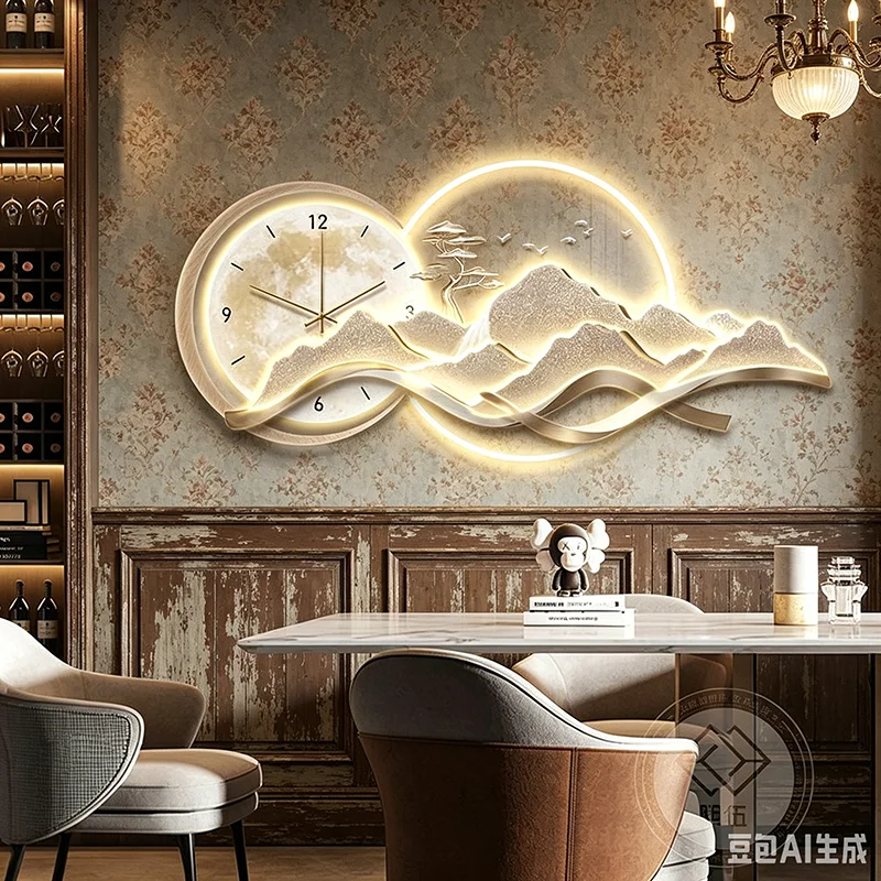 Big Size Fashion Wall Clocks Interior Living Room Metal Wall Art Modern Clock Wall Aesthetic Reloj De Pared Ornaments Home Decor