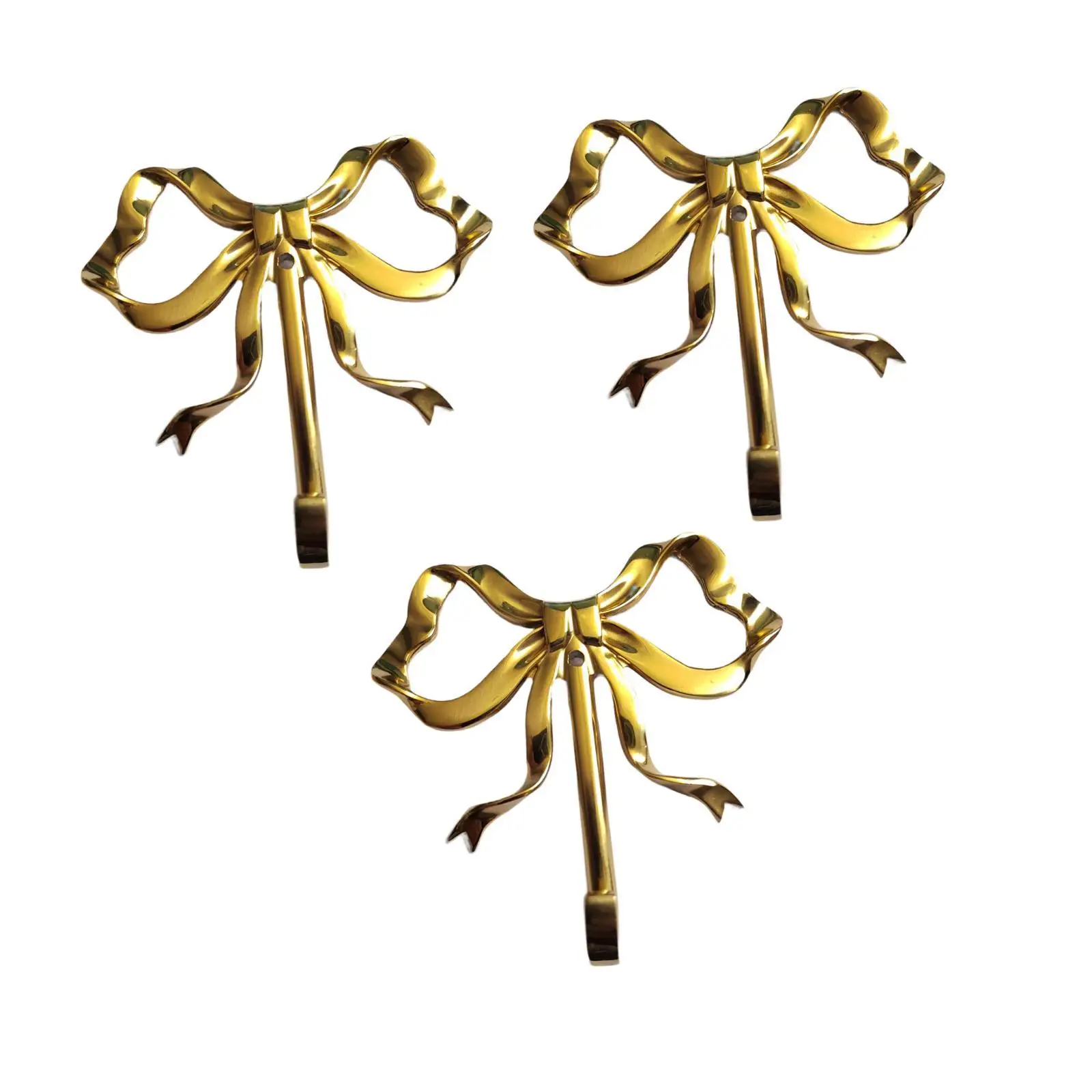 3x Butterfly Knot Wall Hooks Decor Wall Mounted Hooks for Hotel Cafe Office