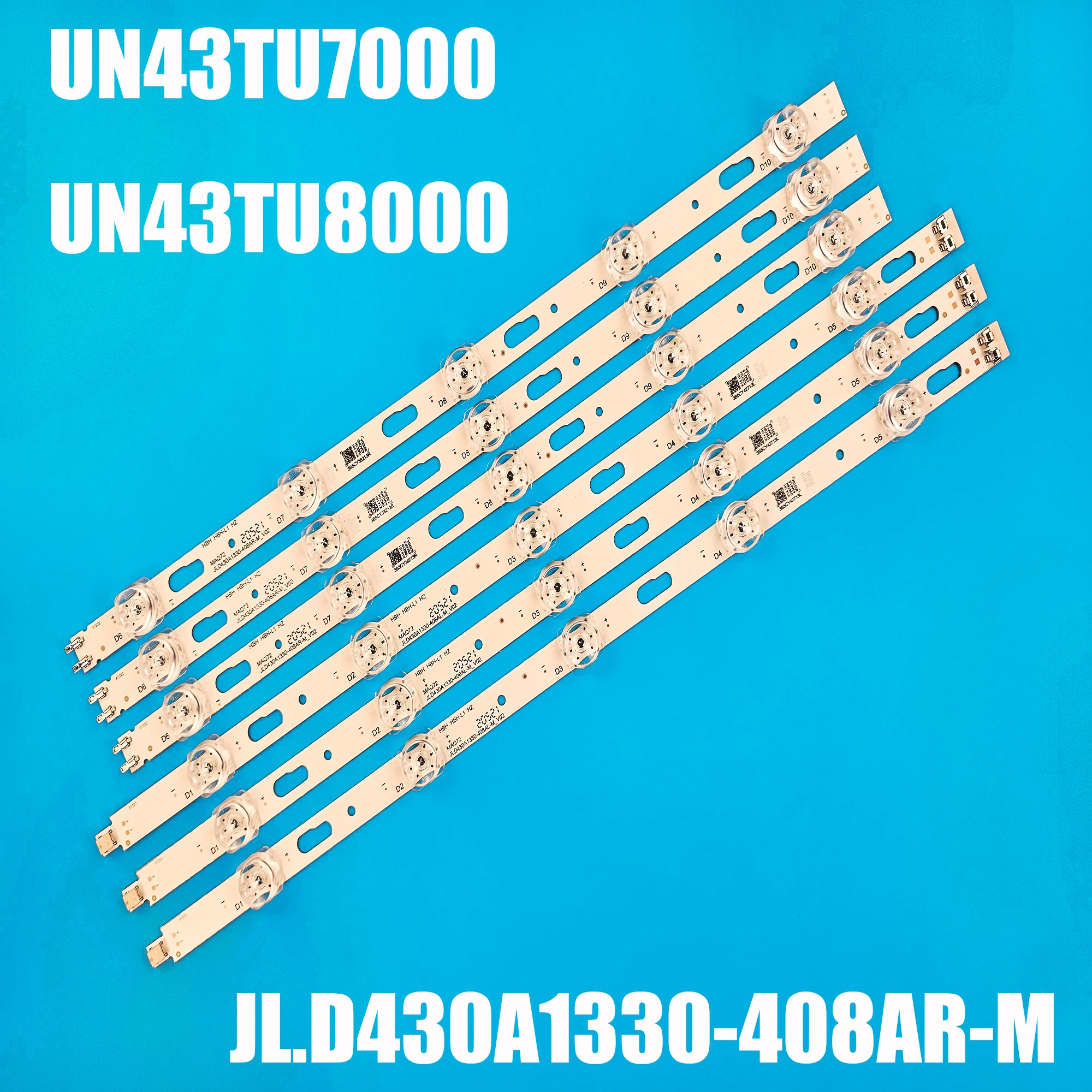 1/5/10 kits LED strip For UE43TU7000K UE43TU7570U UN43TU8000G UN43AU7700G UN43CU7700G HG43NT690UF UE43TU7090U LM41-00885A 00886A