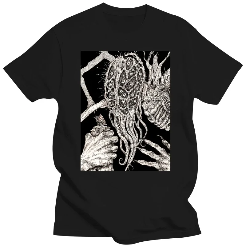 Oh Amygdala Clothes Design Bloodborne Halloween Horrible Men Cotton T-shirt Hip Hop Tshirt Tees Oversized Harajuku Streetwear