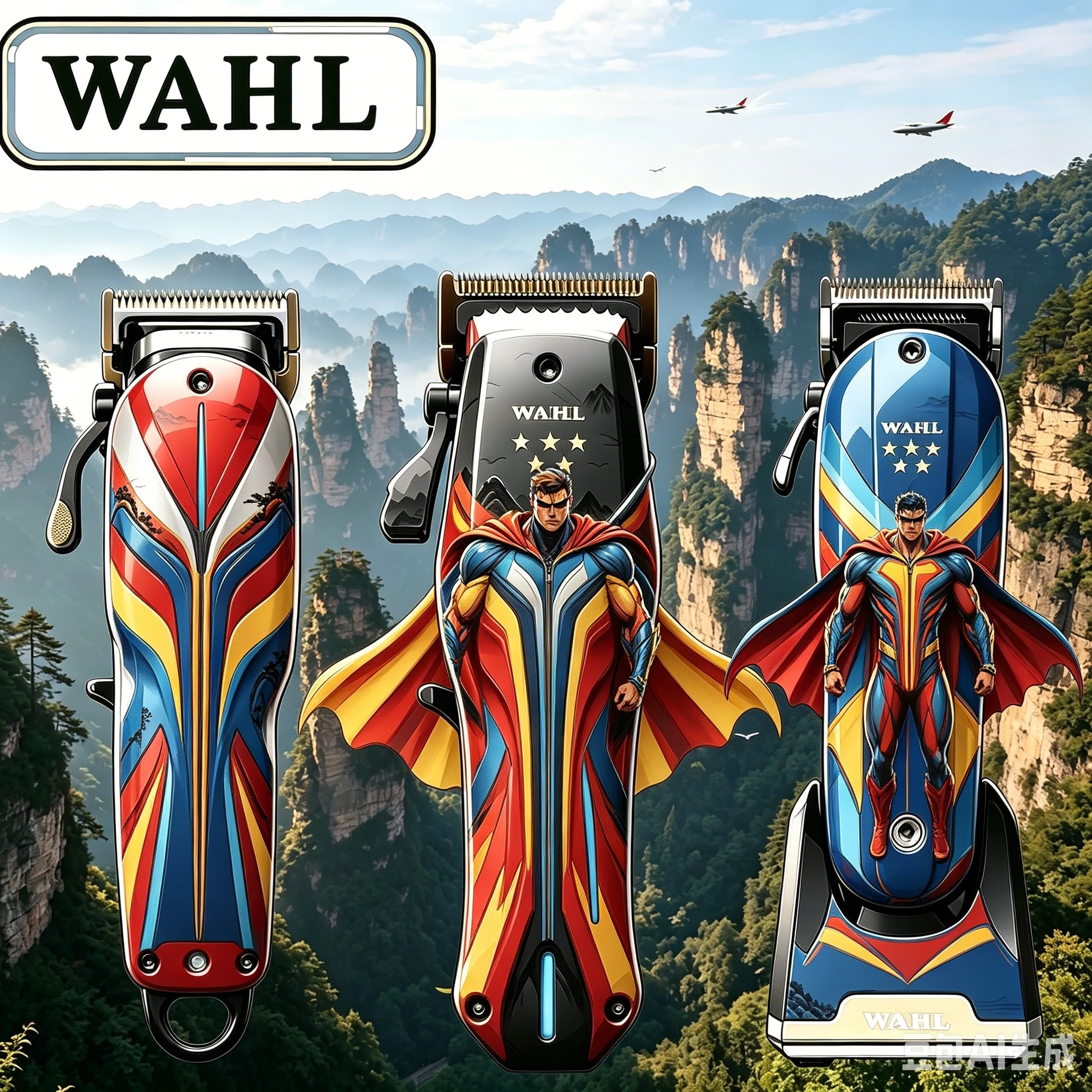 Wahl Vapor 8148 Magic Clip Senior JRL Combo Profissional de Barbeiro: Máquina de Cortar Cabelo Sem Fio, Aparador de Cabelo e Barbeador Elétrico para Estilistas