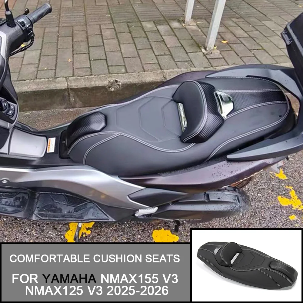Für Yamaha NMAX155 V3 NMAX125 V3 2025-2026 Motorradzubehör: Bequemes Sitzkissen und Rückenlehne für den Fahrersitz