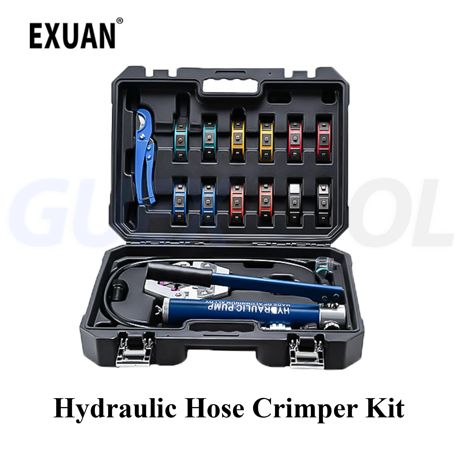 Manual AC Hose Crimper FS-7842B Separable Hydraulic Hose Crimper Kit With Aluminum Pump Air Conditioner Repair Tools