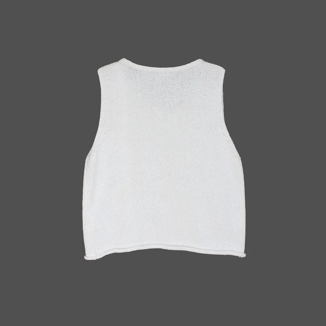 

Sweater Women's Round Neck Vest Short Pullover Summer