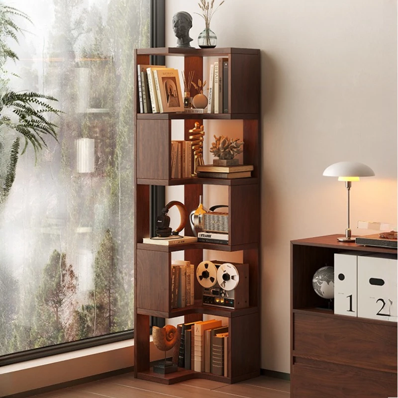 

Solid wood corner shelf for kids living room 5-tier shelf Mid-century home furniture Storage locker wooden книжный шкаф Bookcase