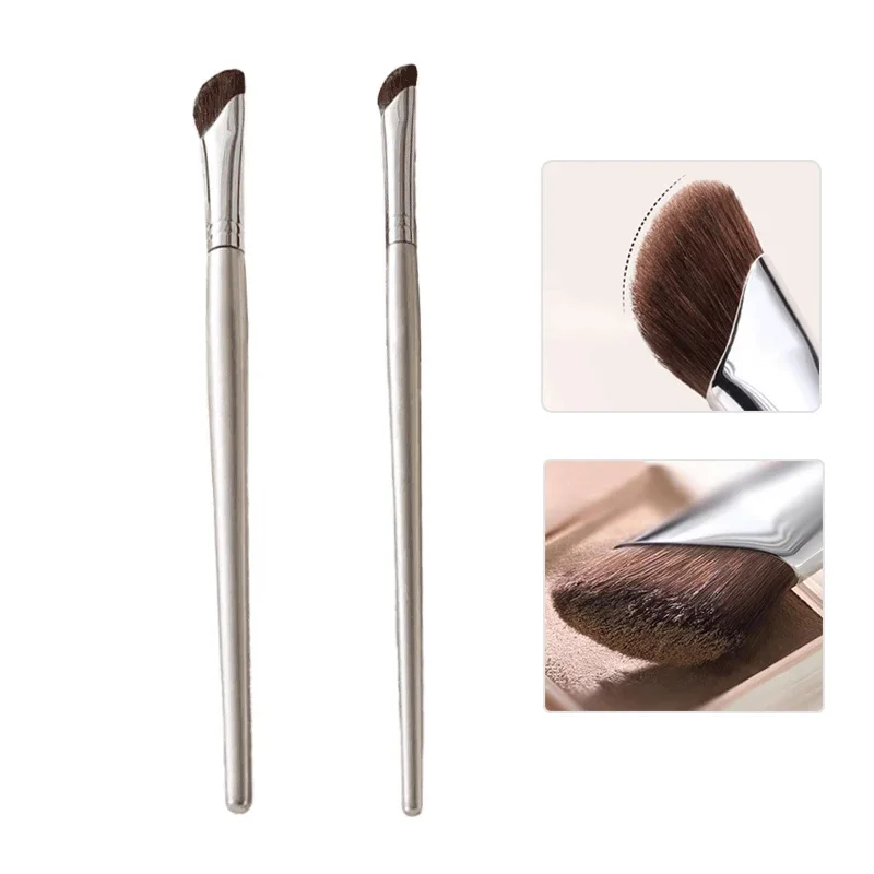 Pinceau de Contour du nez pinceau de Contour du nez plat pinceau de maquillage de Contour coudé cheveux naturels pinceaux de maquillage de taches d'ombre de Contour coudé