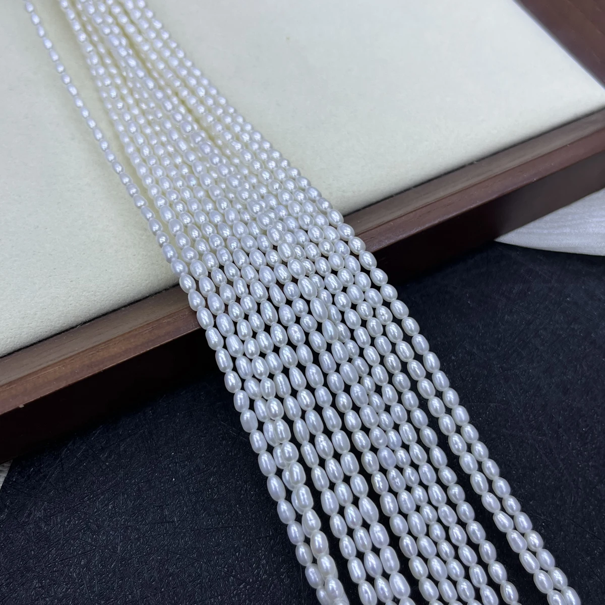 AAA 2-3mm Exquisite White Freshwater Pearls Rice Loose Beads for Jewelry Making Supplies DIY Women Necklace Bracelet Accessories
