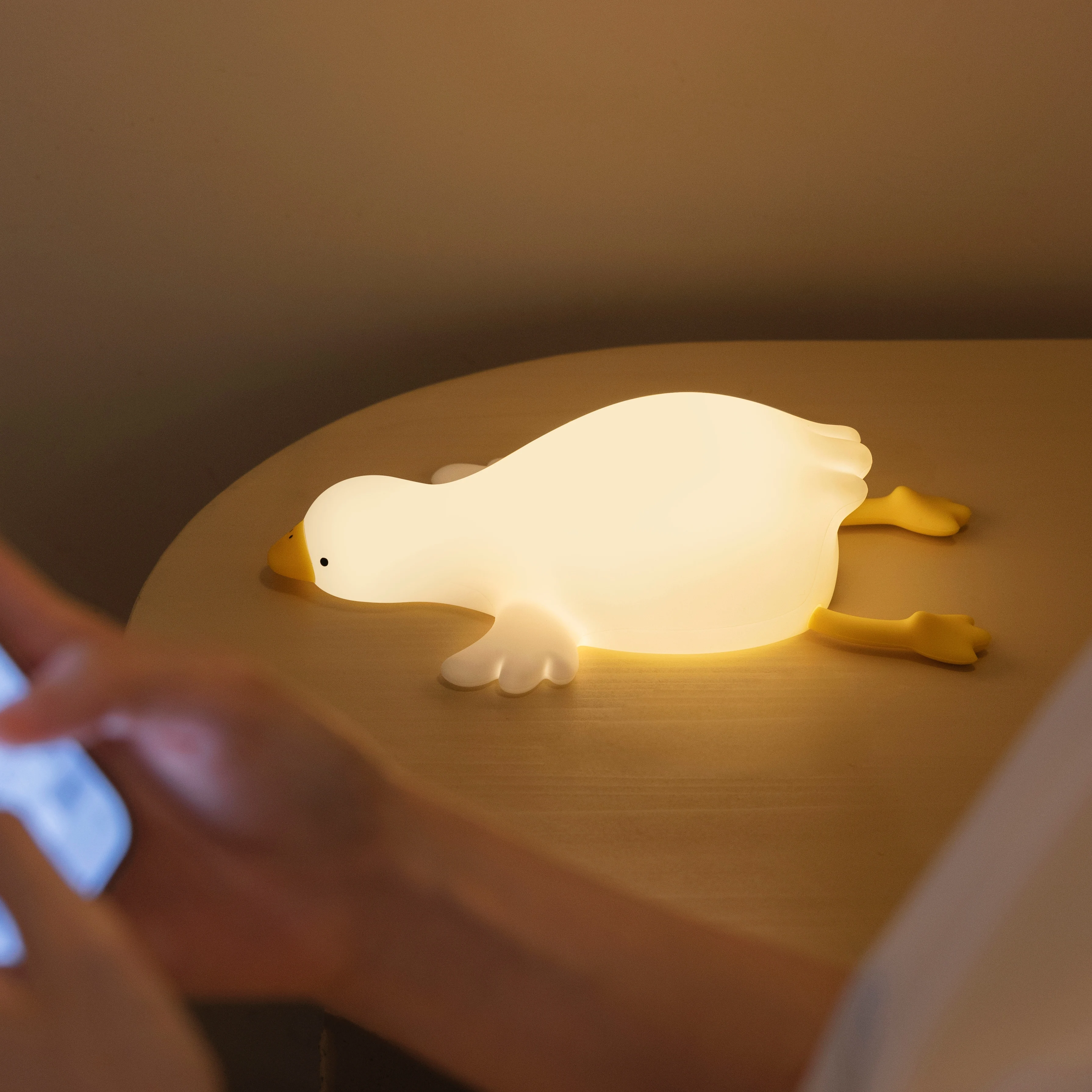 

KinYiLO Duckling детский ночник для спальни, 3-яркость, автоматическое выключение, светодиодный перезаряжаемый силиконовый светильник с сенсорным управлением, медсестры