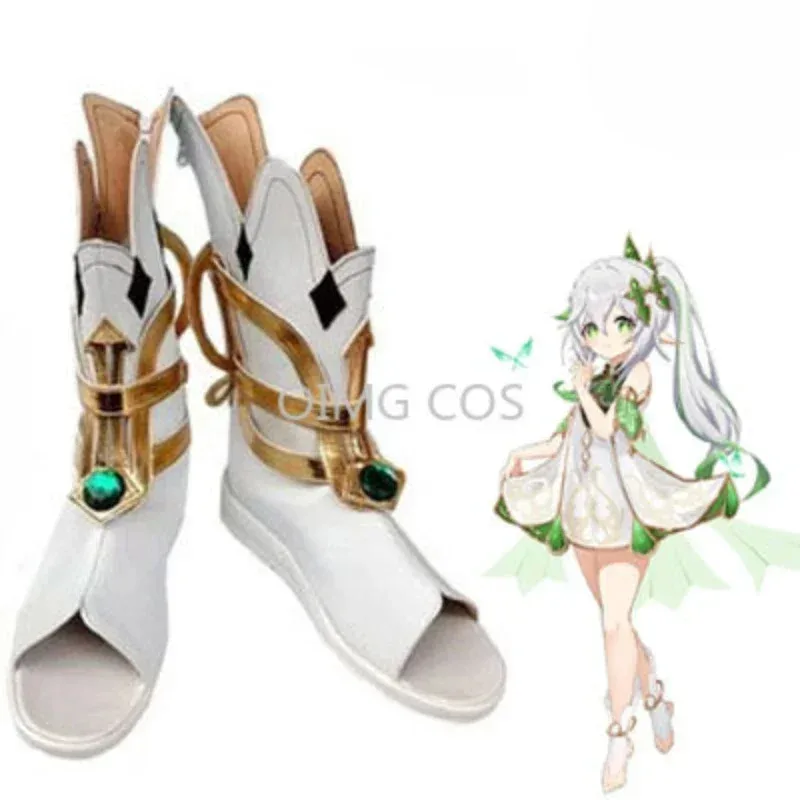 

Genshin Impact Nahida Cosplay Shoes Anime Chinese Style Halloween for Women Game Role Playing Props # 1 # W.