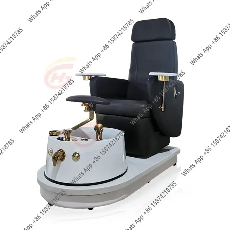 T64 Nail Salon Foot Wash Basin Electric Adjustment Backrest Pedicure Massage Foot Soaking Health Salon Club Spa Foot Bath Chair