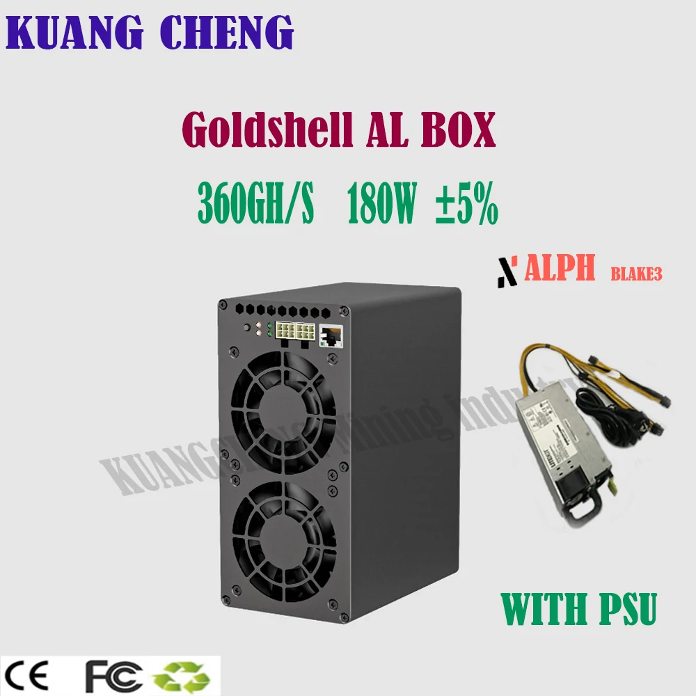 

Goldshell коробка AL Майнер 360GH/s Alephium ALPH Майнер лучше, чем ASIC KA BOX PRO MINI DOGE Ⅲ PLUS, хорошо подходит для домашнего майнинга, низкий уровень шума