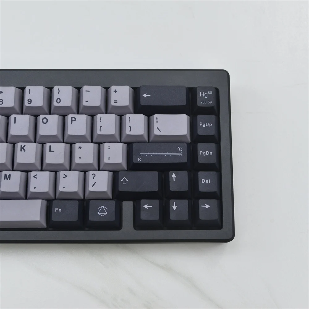 Conjunto de teclas de mercúrio com 129 teclas, teclas de perfil cereja, sublimação de tinta, pbt, para teclado mecânico mx, jogos, escritório