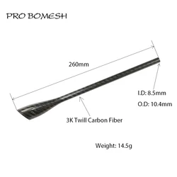 Pro Bomesh Taper Carbon Tube 26cm Grip 3K Woven Triangle Butt Rod Building Component Handle Trout Rod Repair DIY Blank Accessory