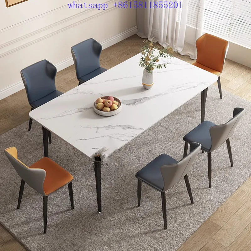 

The minimalist design of the Italian rock table is stable, elegant and rounded dinning table set furniture mesa de jantar