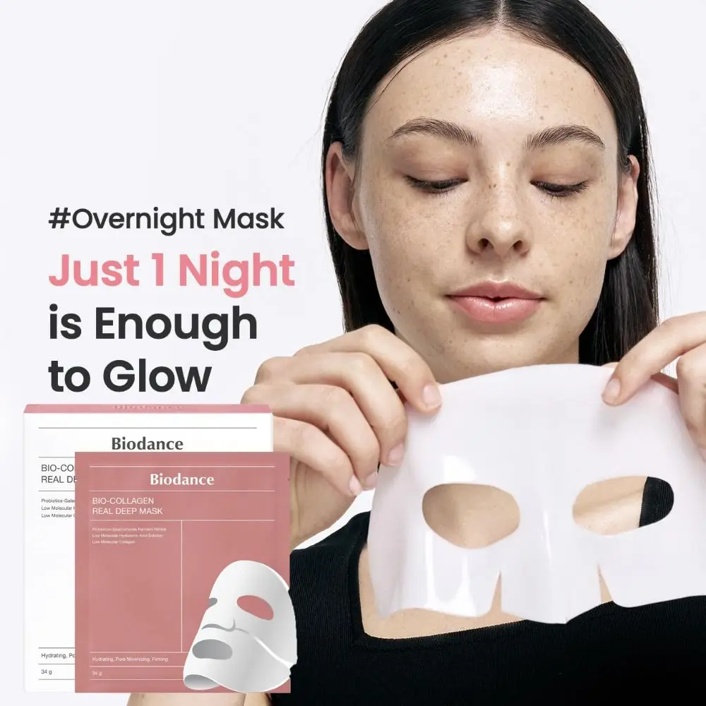 Soothing Bio-Collagen Real Deep Mask Nourishing Moisturizing Cera-nol Mask Elasticity Improvement Pore Minimizing