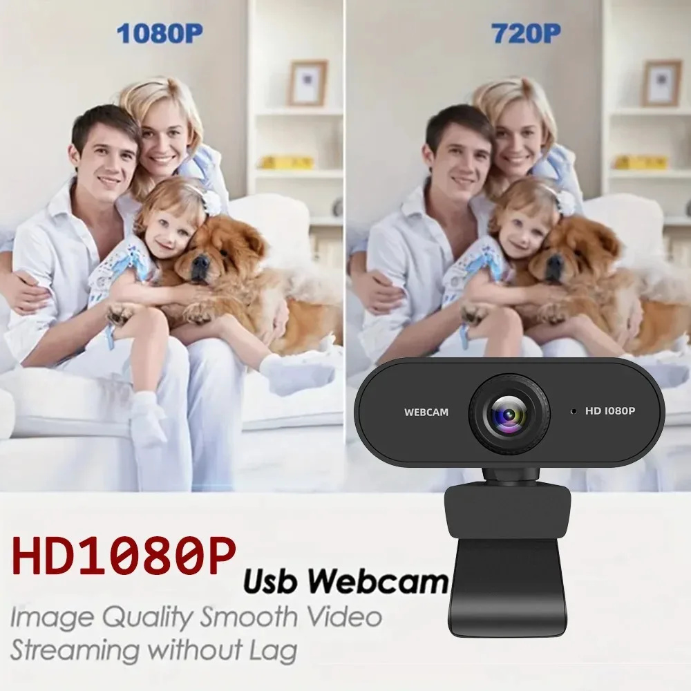 

Мини-веб-камера HD 1080P с микрофоном, интерфейс USB, поддерживает ноутбуки и настольные компьютеры, подходит для видеозвонков и конференций.