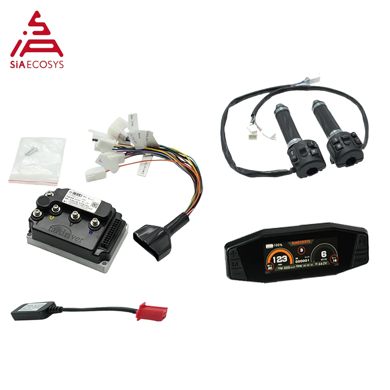 Fardriver Motorcycle Controller Kits ND72260 MiNi12 72V DC with SCJ313 Instrument Speedometer Z6 Throttle