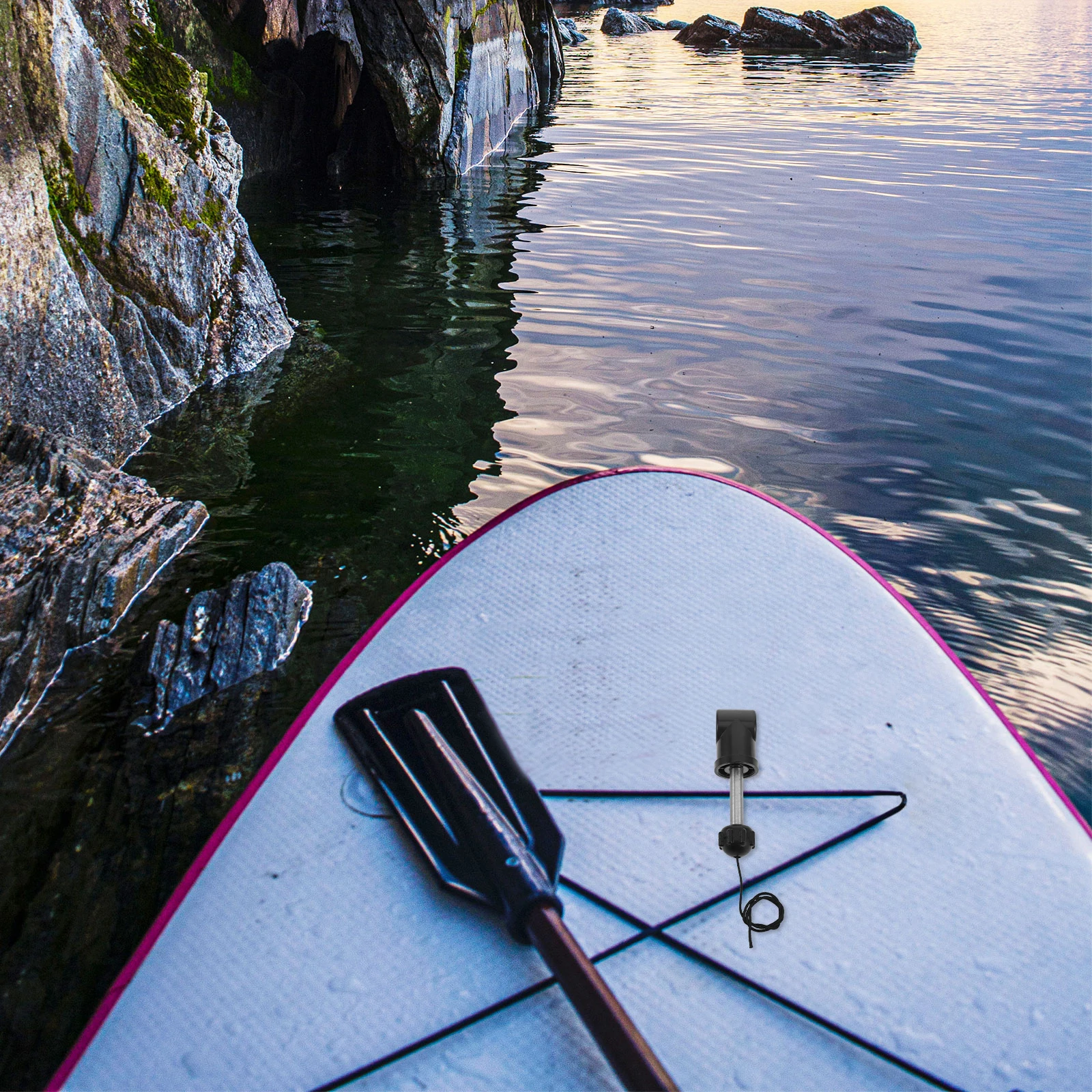 

Universal Paddle Holder Clip with Multiangle Adjustment Sturdy PVC Build for Kayak Canoe Row Boat Easy Install Paddle Lock Mount