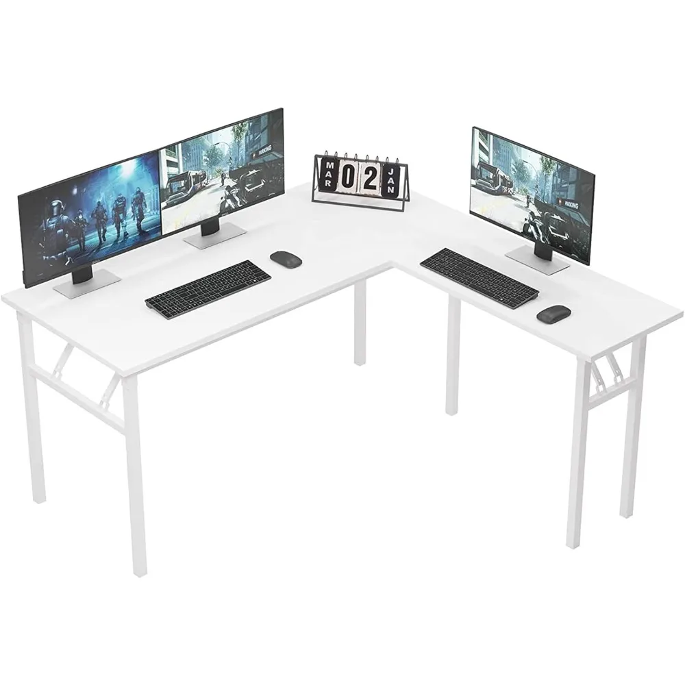 

L Shaped Desks Computer Desk, Foldable L Desk Corner Desk L Shape Computer Desk Work Desks Home Office Workstation