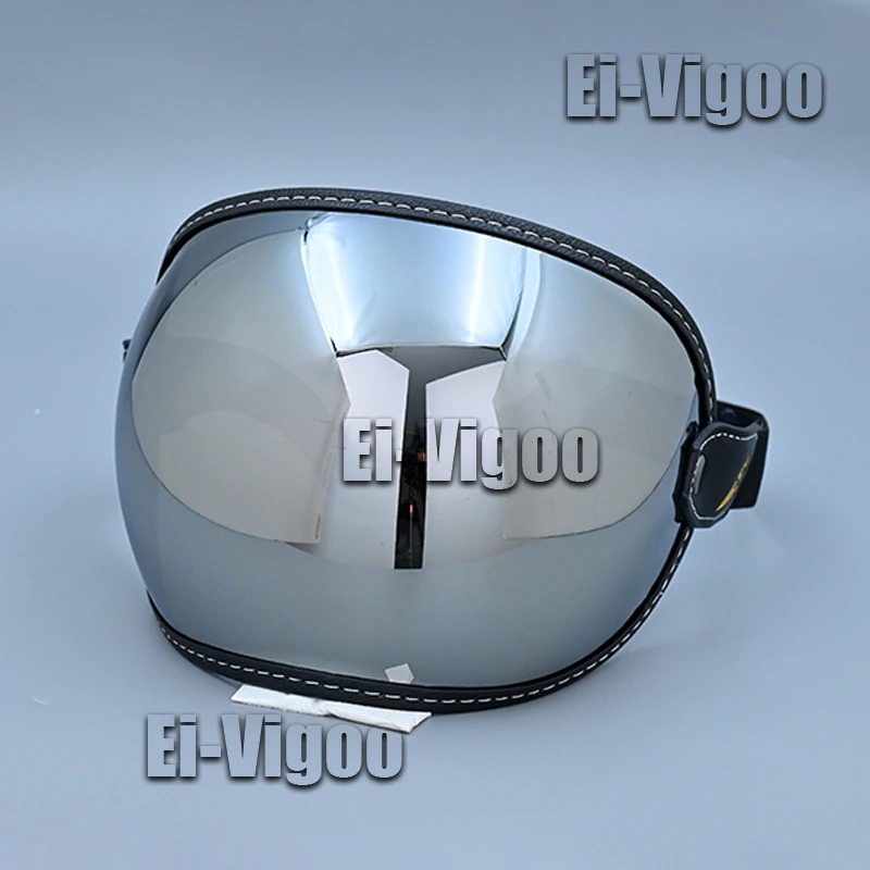 Casco Universal para motocicleta, visera de escudo de burbujas, lentes de sol, accesorios para gafas, se adaptan a todos los cascos de cara abierta Retro Vintage