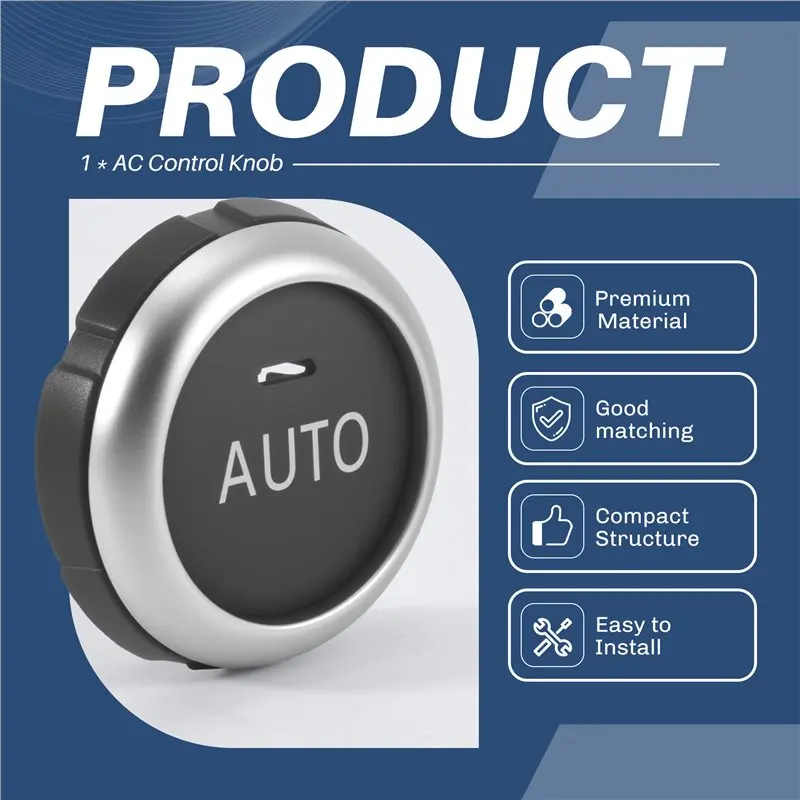 ABHX-Climate AC Control Rotation Knob Button Switch Repair Kit 61319393931 For -BMW X5 X6 F10 F07 F02 F15 F16