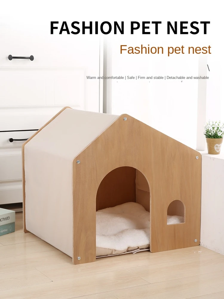 Wyj Pet Cabin Cathouse Doghouse Tent Integrated Cattery Cat House Dog House