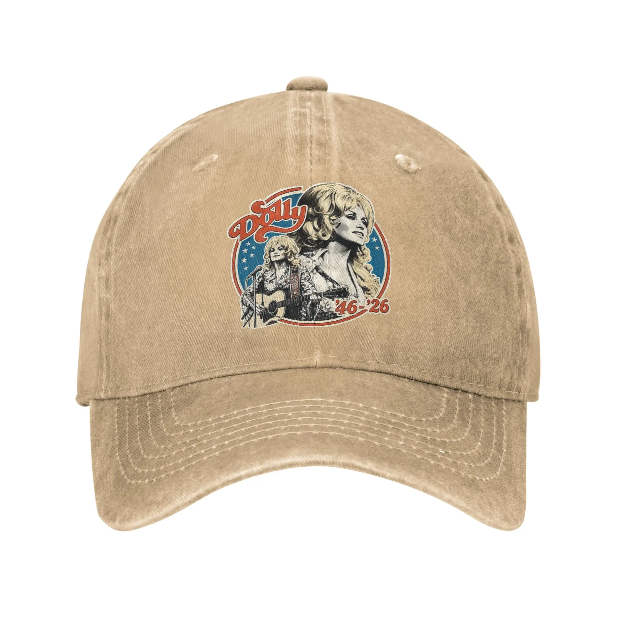 Singer D-Dolly Parton Baseball Cap Vintage Distressed Washed  Sun Cap Unisex Summer Adjustable Hats Cap