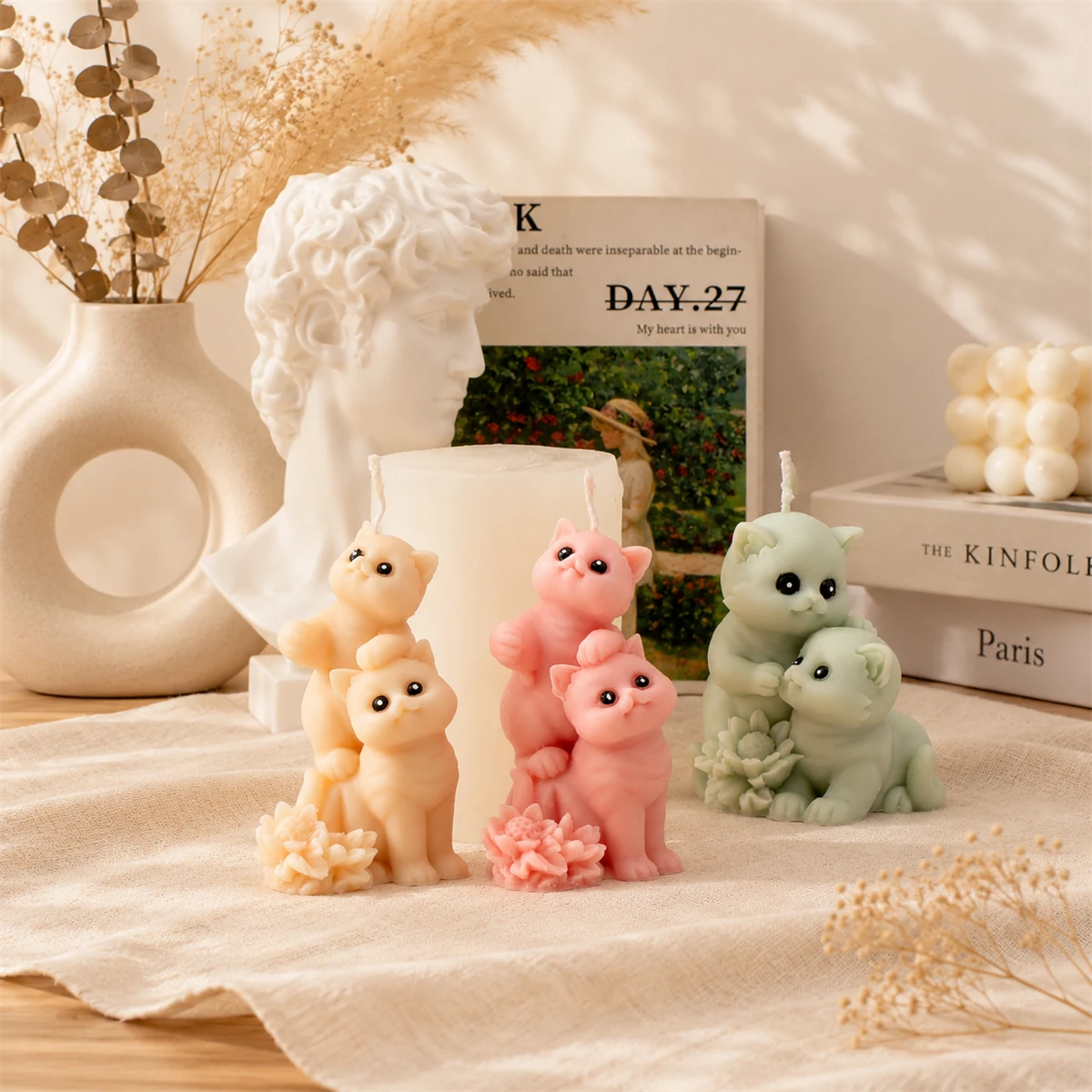 Molde de Silicone 3D de Gato F - Candle Making Tips avaliação e preço