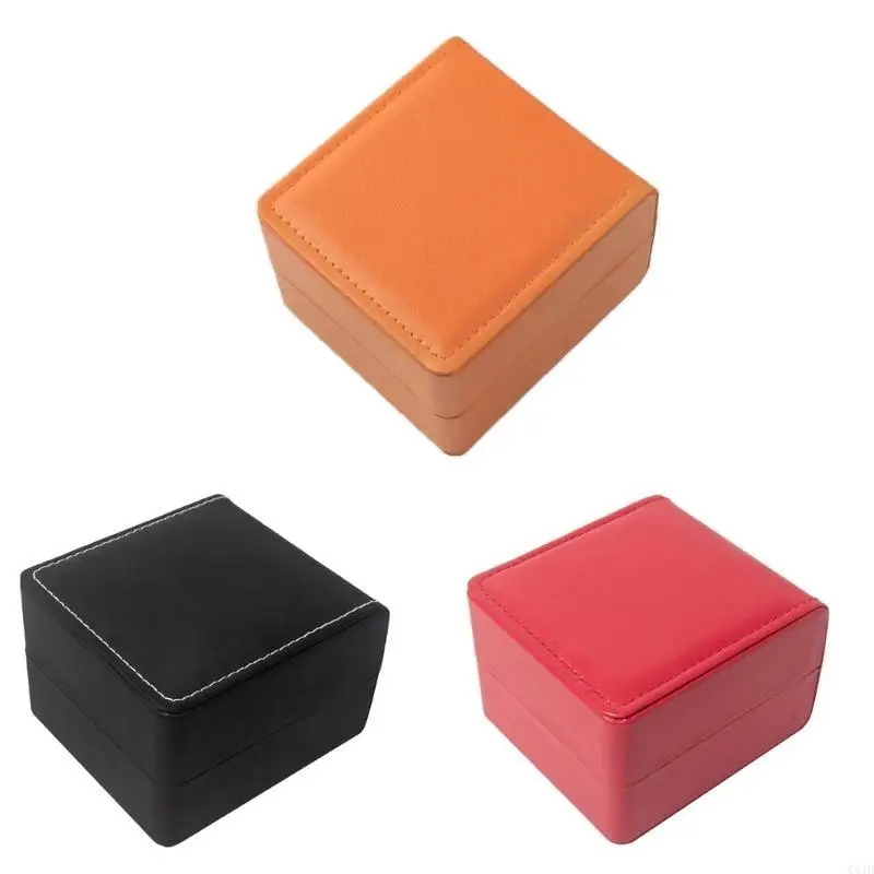 

PU Leather Box Watch Storage Case Handmade Litchi Pattern Accessory