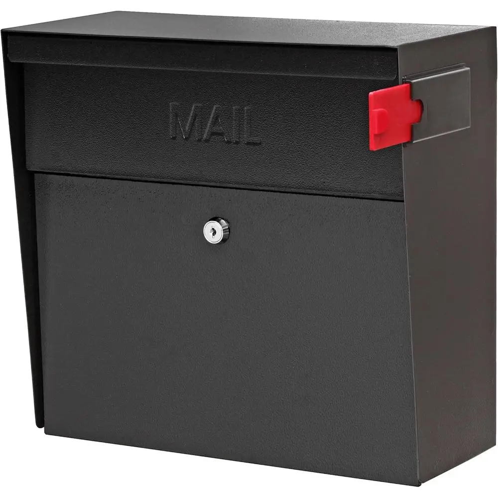 

7162 , Black High acity Wall Mounted Locking Security Mailbox,Medium
