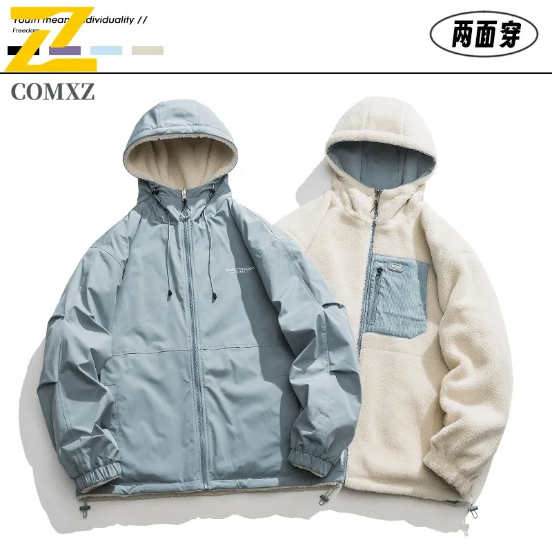 سترة COMXZ كلاسيكية مبطنة بغطاء للرأس للتزلج في الهواء الطلق سترة سميكة دافئة للسفر والترفيه ملابس شتوية جديدة خفيفة الوزن