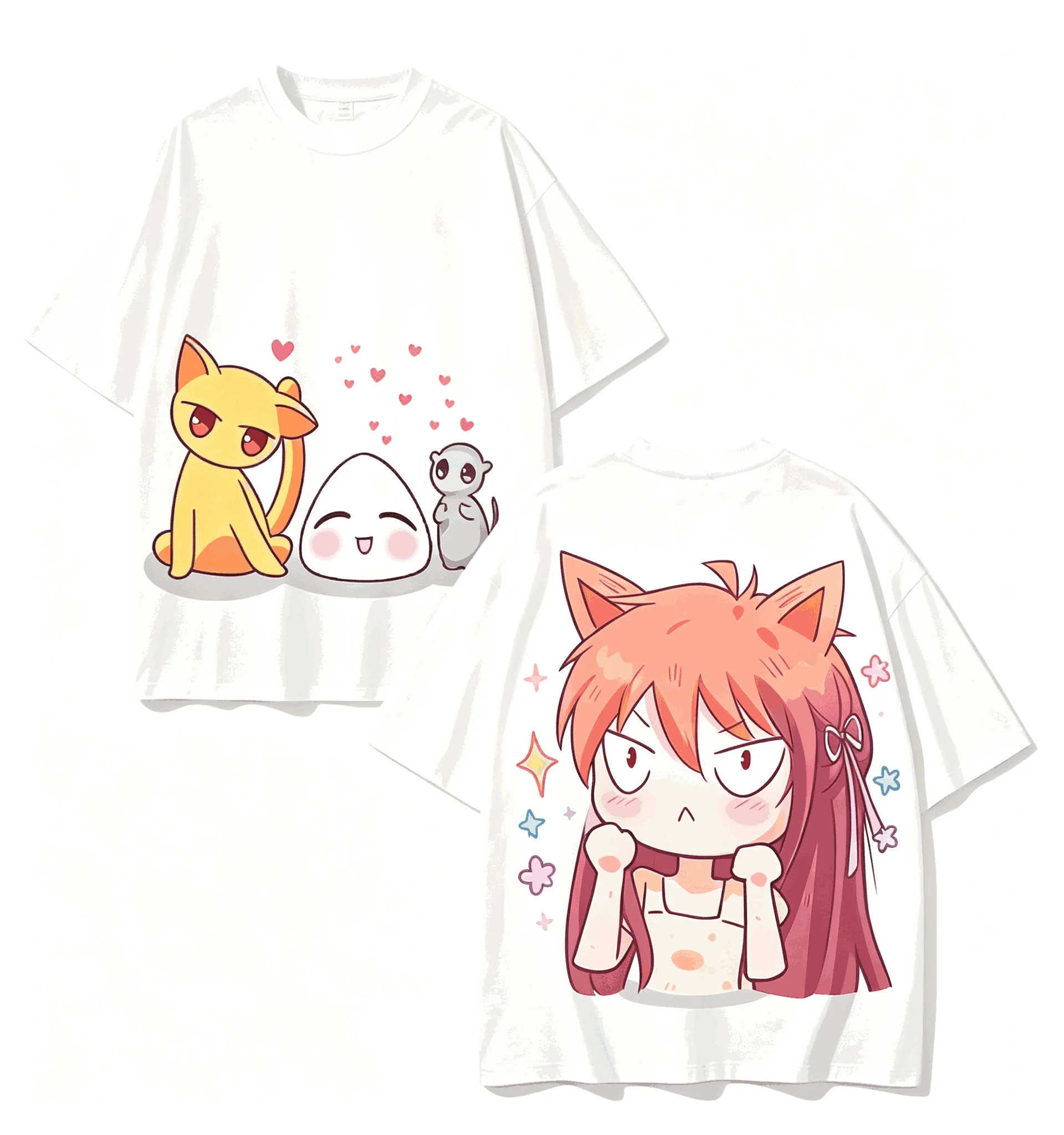 Fruits Basket Summer New Cotton Retro Unisex Casual Fashion T-shirt High Street Oversized Unisex Trendy Cotton Breathable soft