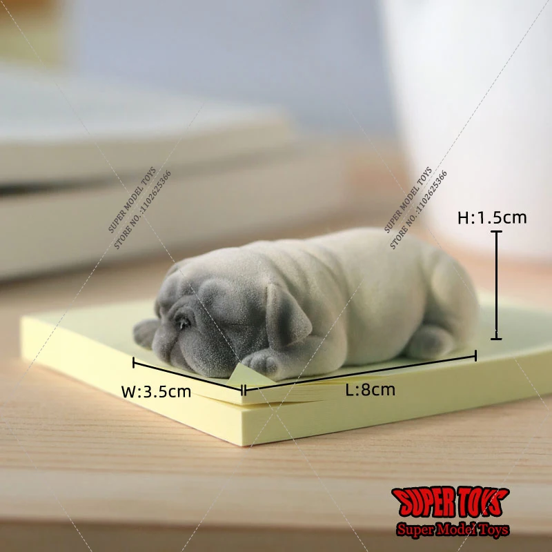 

JXK 1/6 Collectible Toys Sleeping Pug Dog Cute Pet Animal Canidae Model Scene Accessories Fits 12 Inches Action Figure