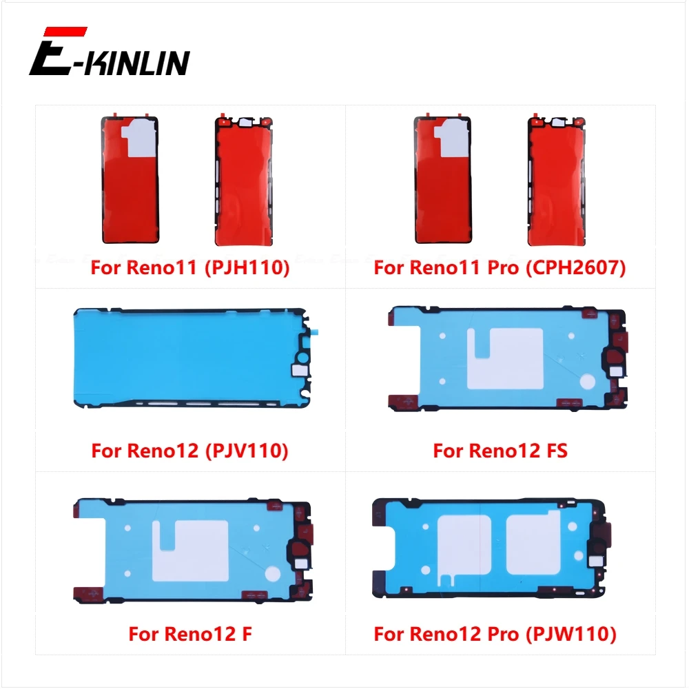 For OPPO Reno 11 12 Reno11 Reno12 Pro FS F 5G LCD Display Screen Back Housing Cover Adhesive Sticker Tape Glue Replacement Parts