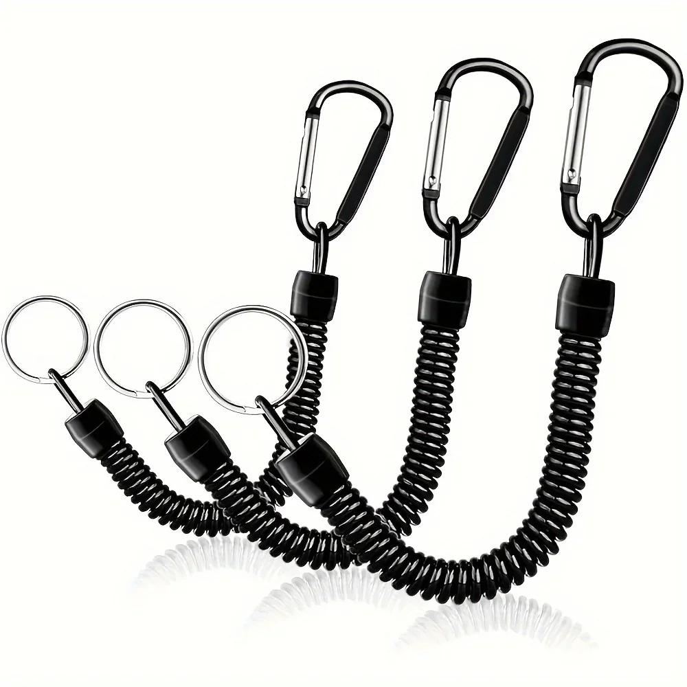 Spring Coil Keychains,Retractable Wrist Strap Safety Rope,8.46