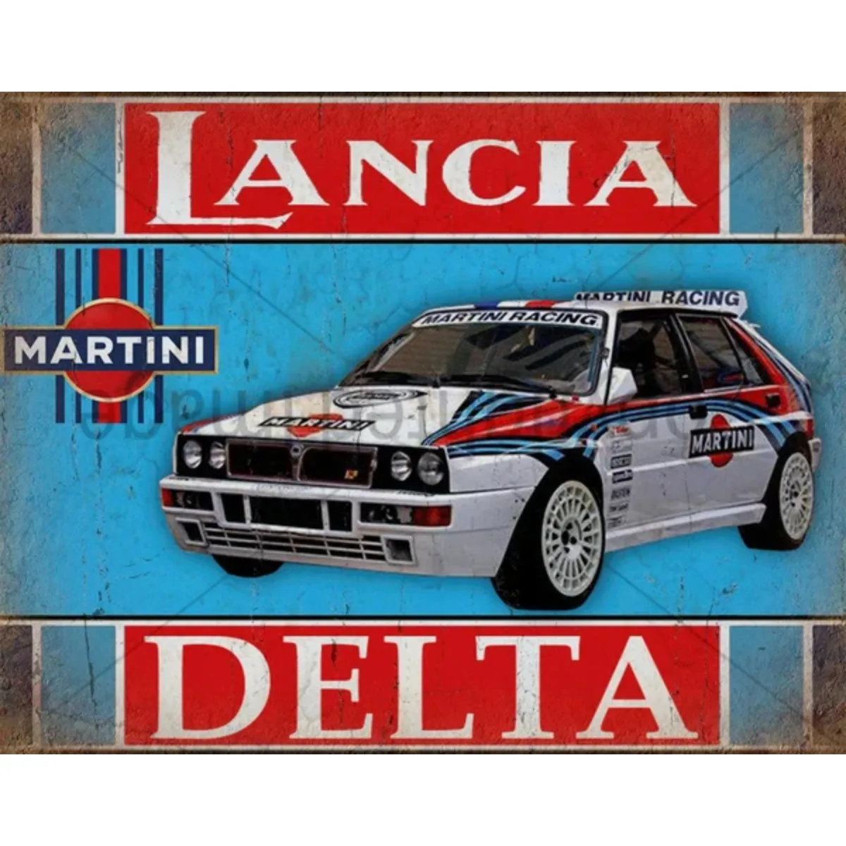 

LANCIA DELTA MARTINI RACING METAL TIN SIGN POSTER WALL PLAQUE